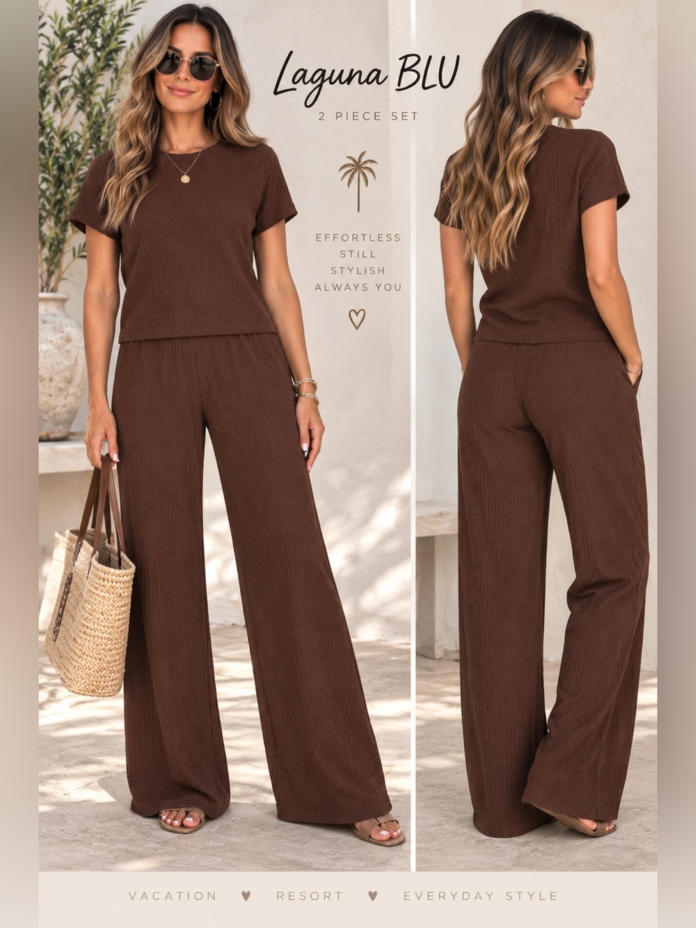 Laguna BLU 2-Pc Chocolate Brown Set 🤎